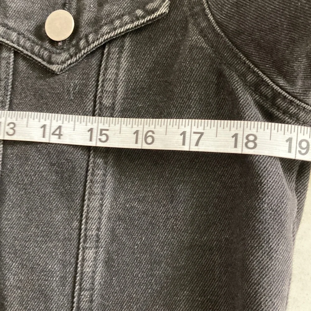ORGVSM Reverse Design Black Denim Crop Jacket - Picture 7 of 8
